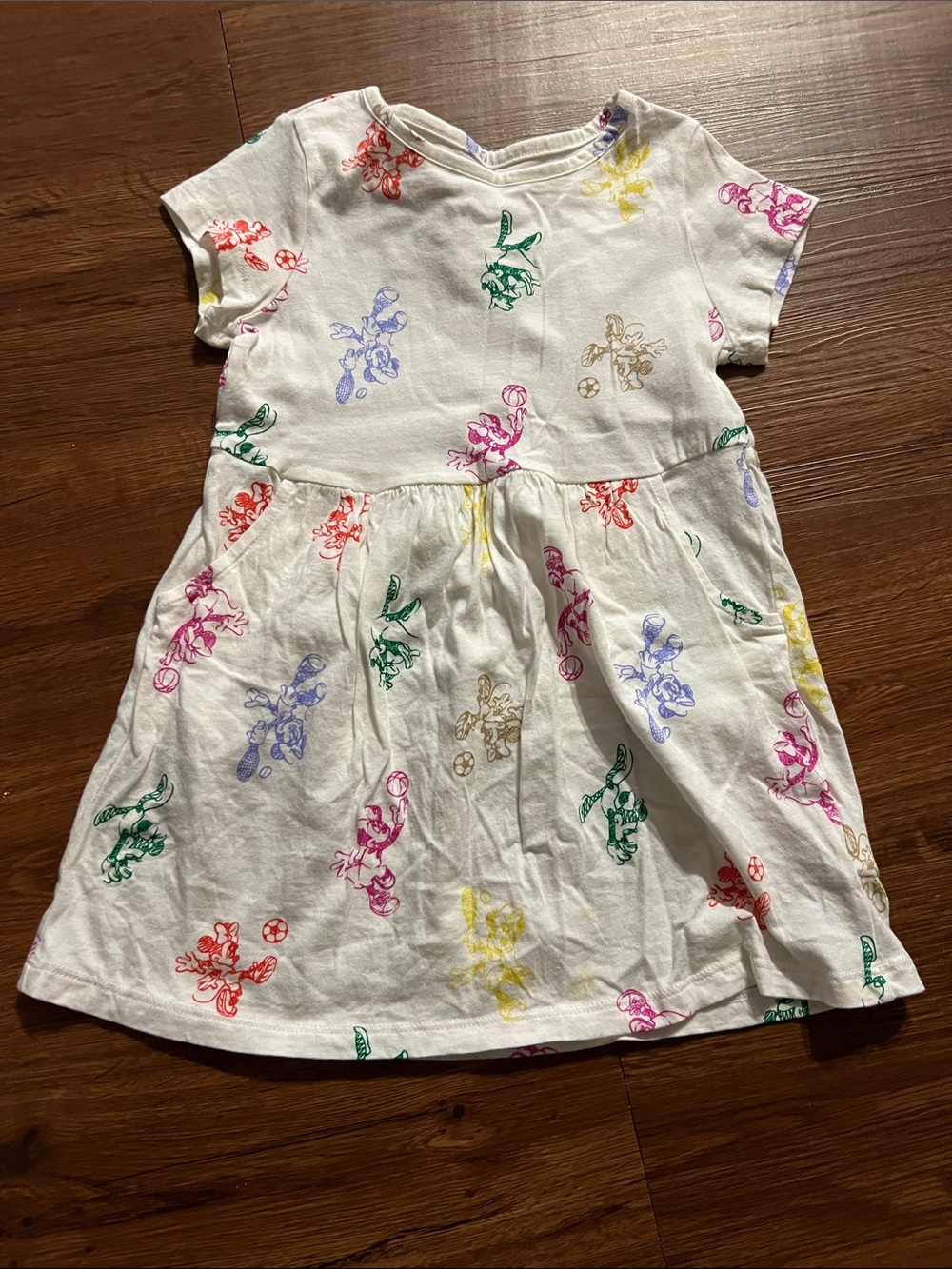 GAP White Dress with Multicolor Character Prints